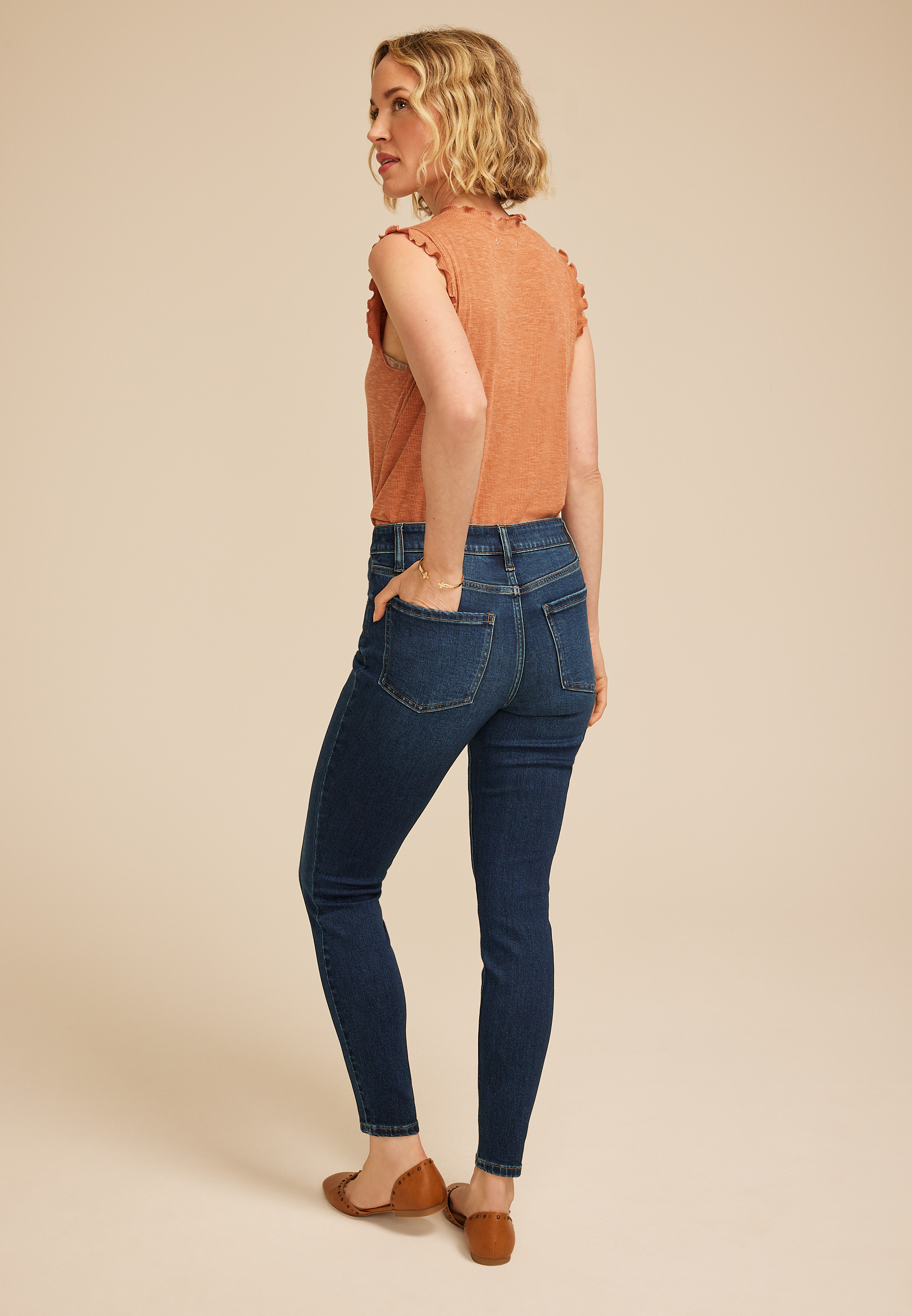 m jeans by maurices&trade; Dark High Rise Side Seam Jegging, C258, large