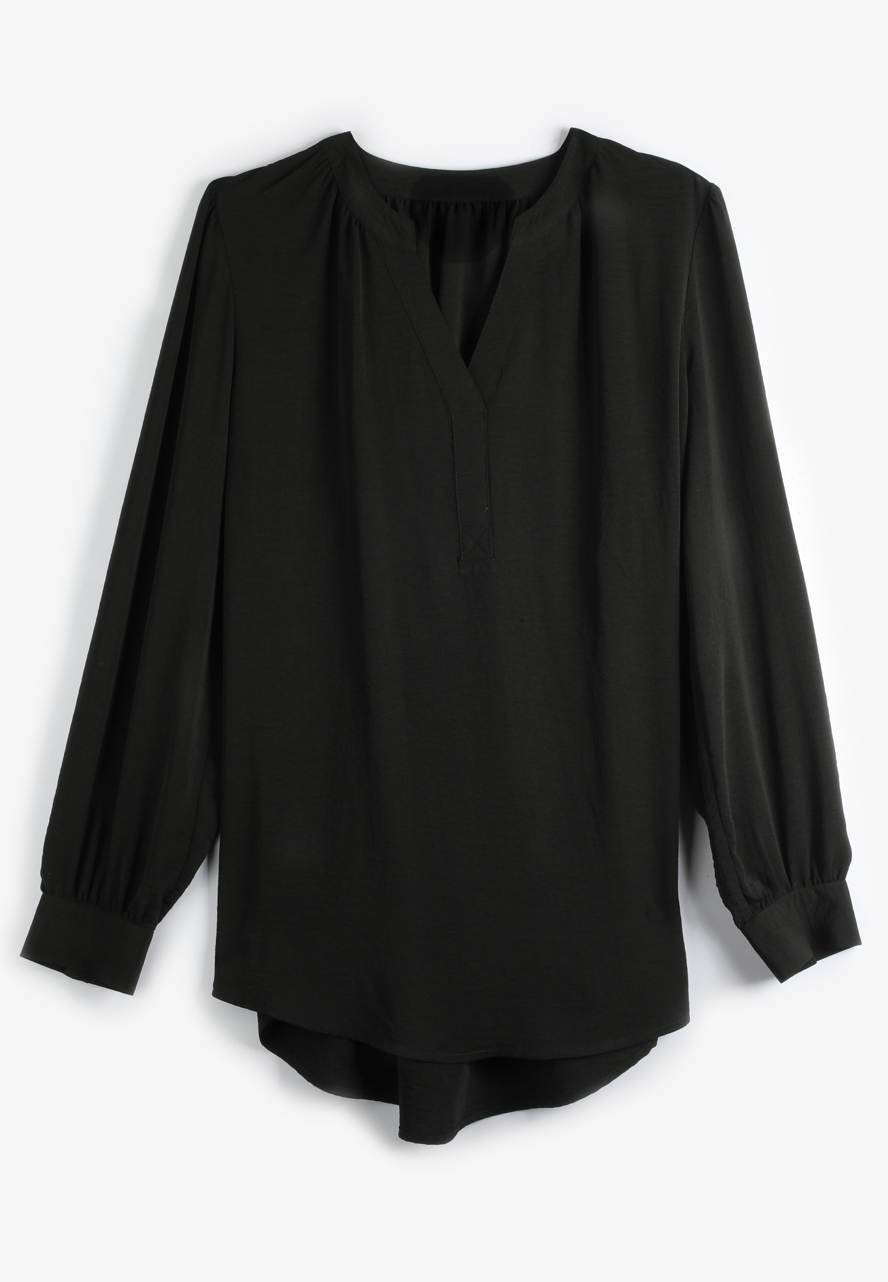 V Neck Long Sleeve Blouse