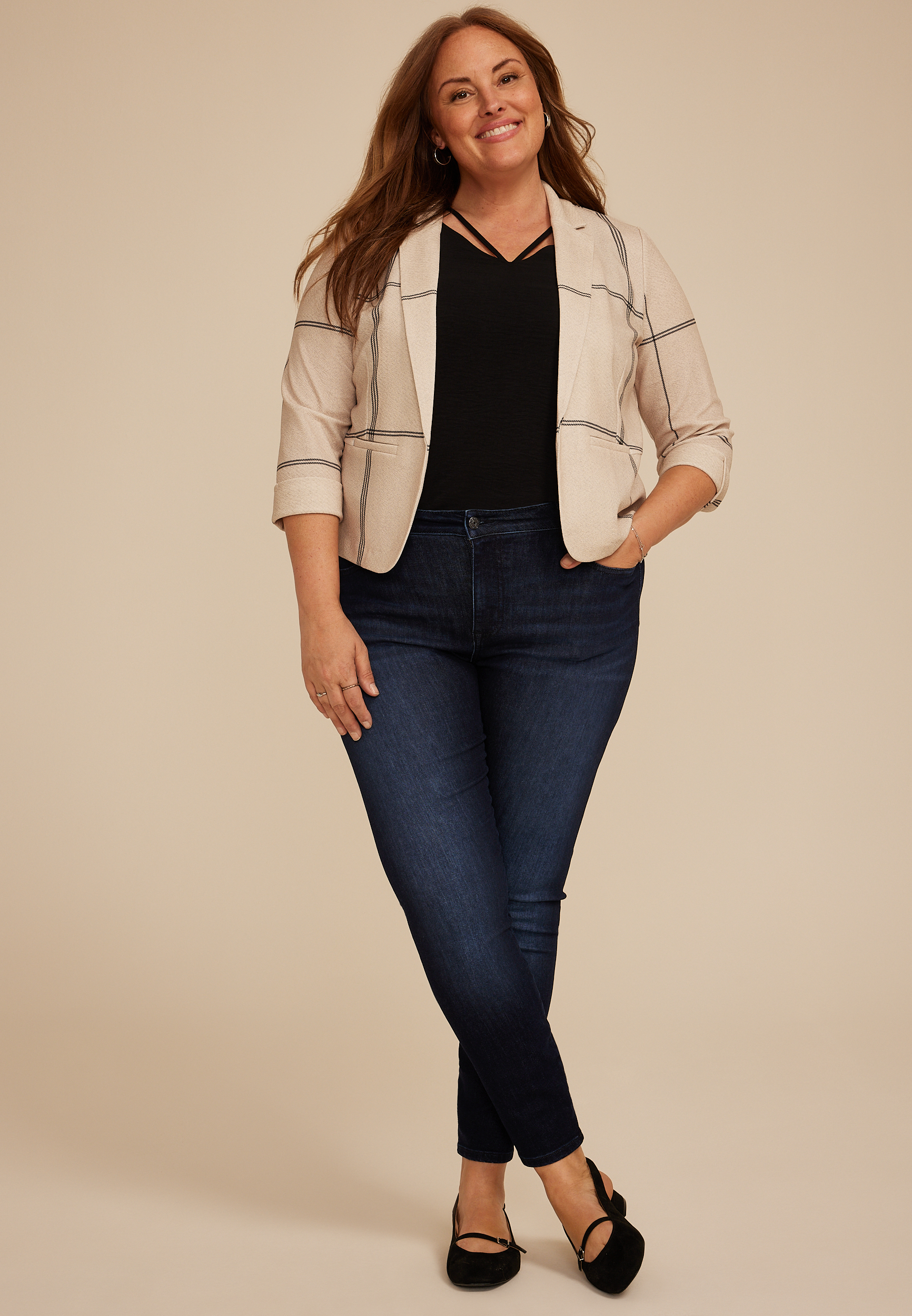Plus Size m jeans by maurices&trade; Cool Comfort High Rise Seamless Jegging, C258, large
