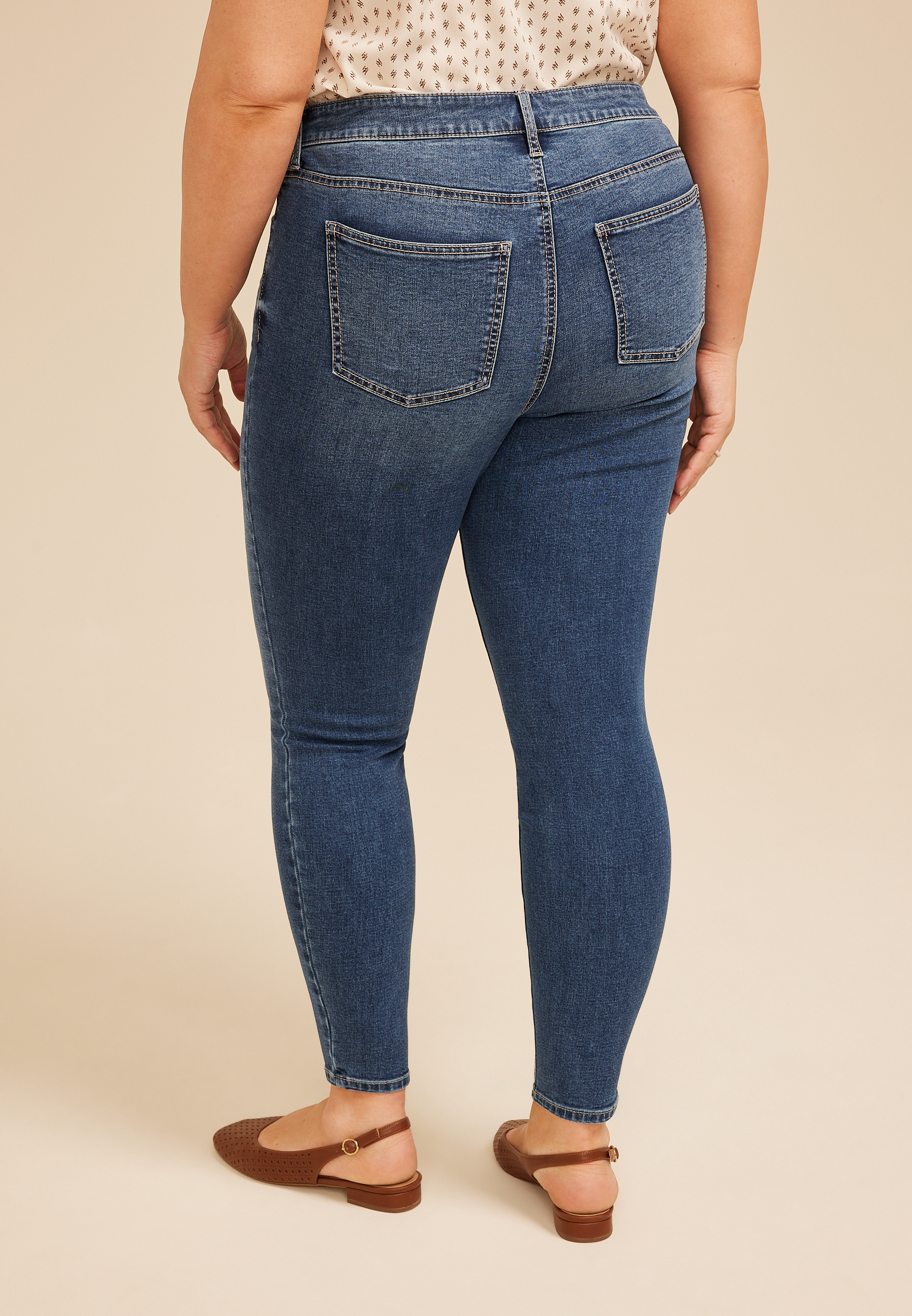 Plus Size m jeans by maurices™ Dark Mid Rise Jegging maurices