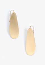 Gold Brushed Paddle Drop Earrings, GOLD, small