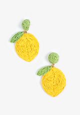 Raffia Lemon Drops Earrings, C221, small
