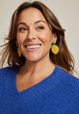 Raffia Lemon Drops Earrings, C221, small