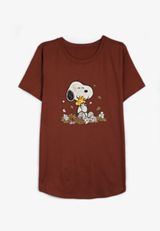 Fall Snoopy And Woodstock Classic Fit Graphic Tee, , small