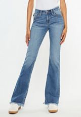 KanCan&trade; Mid Rise Thick Stitch Frayed Hem Bootcut Jean, C3337, small