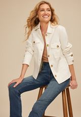 Seamed Twill Jacket, C6007, small