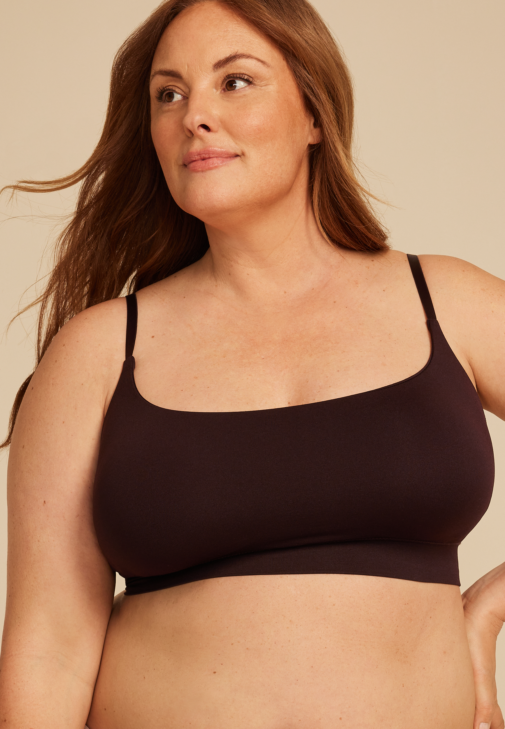 True Stretch Seamless Square Neck Bralette, C1229, large