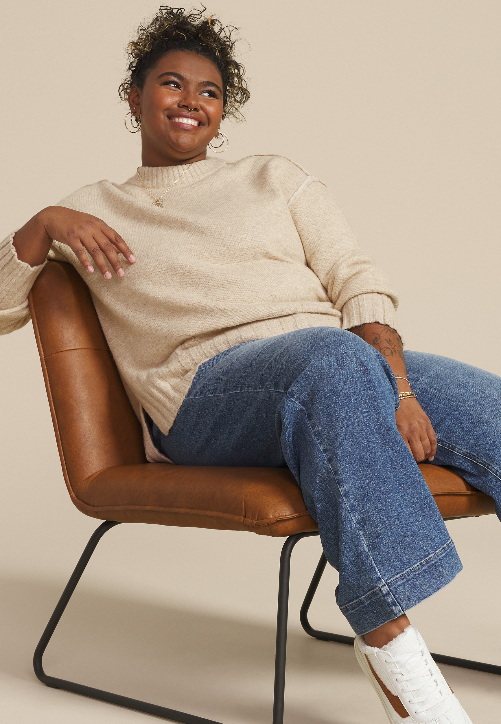 Plus Size Teddy Sweater, C4563, large