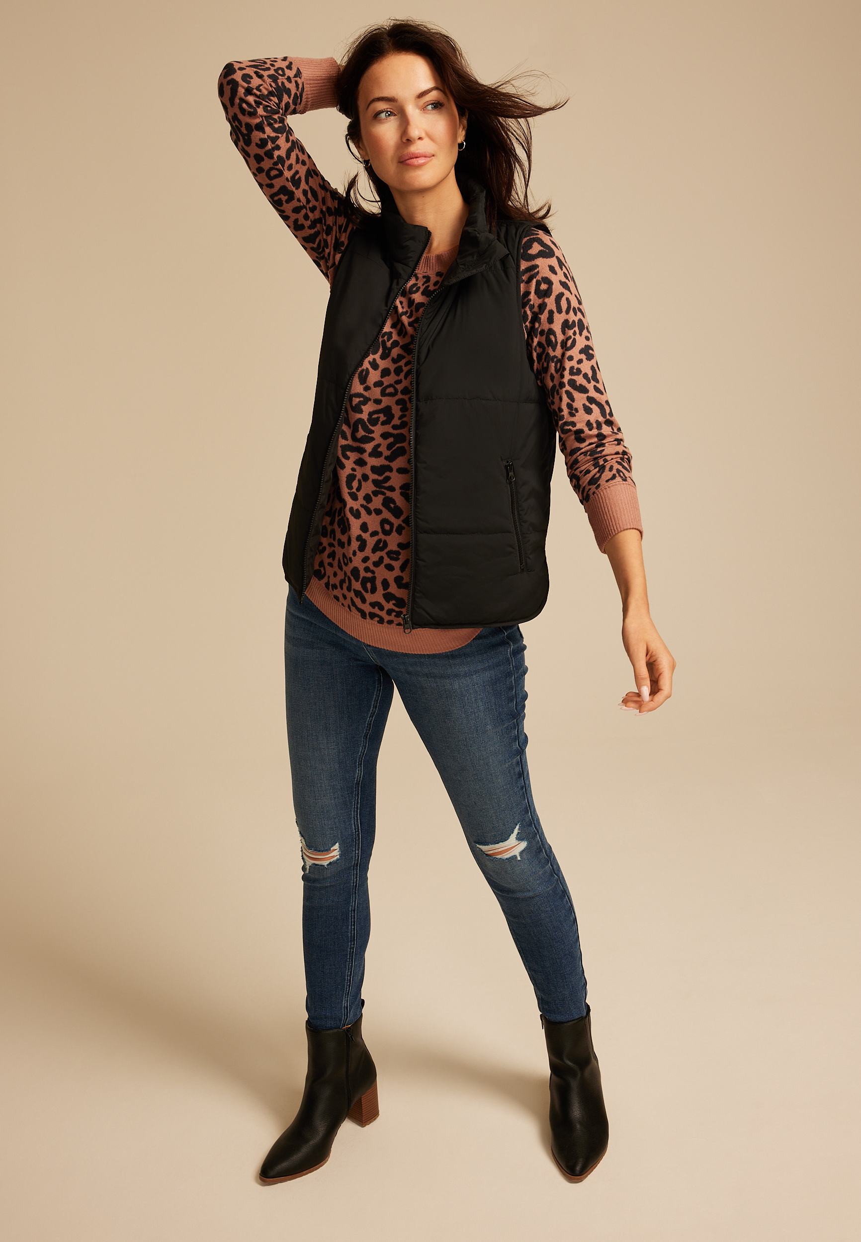 Haven Leopard Round Hem Tunic