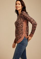 Haven Leopard Round Hem Tunic, C8590, small
