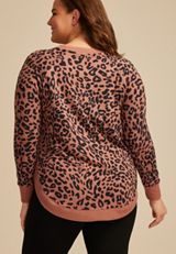Plus Size Haven Leopard Round Hem Tunic, C8590, small