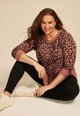 Plus Size Haven Leopard Round Hem Tunic, C8590, small