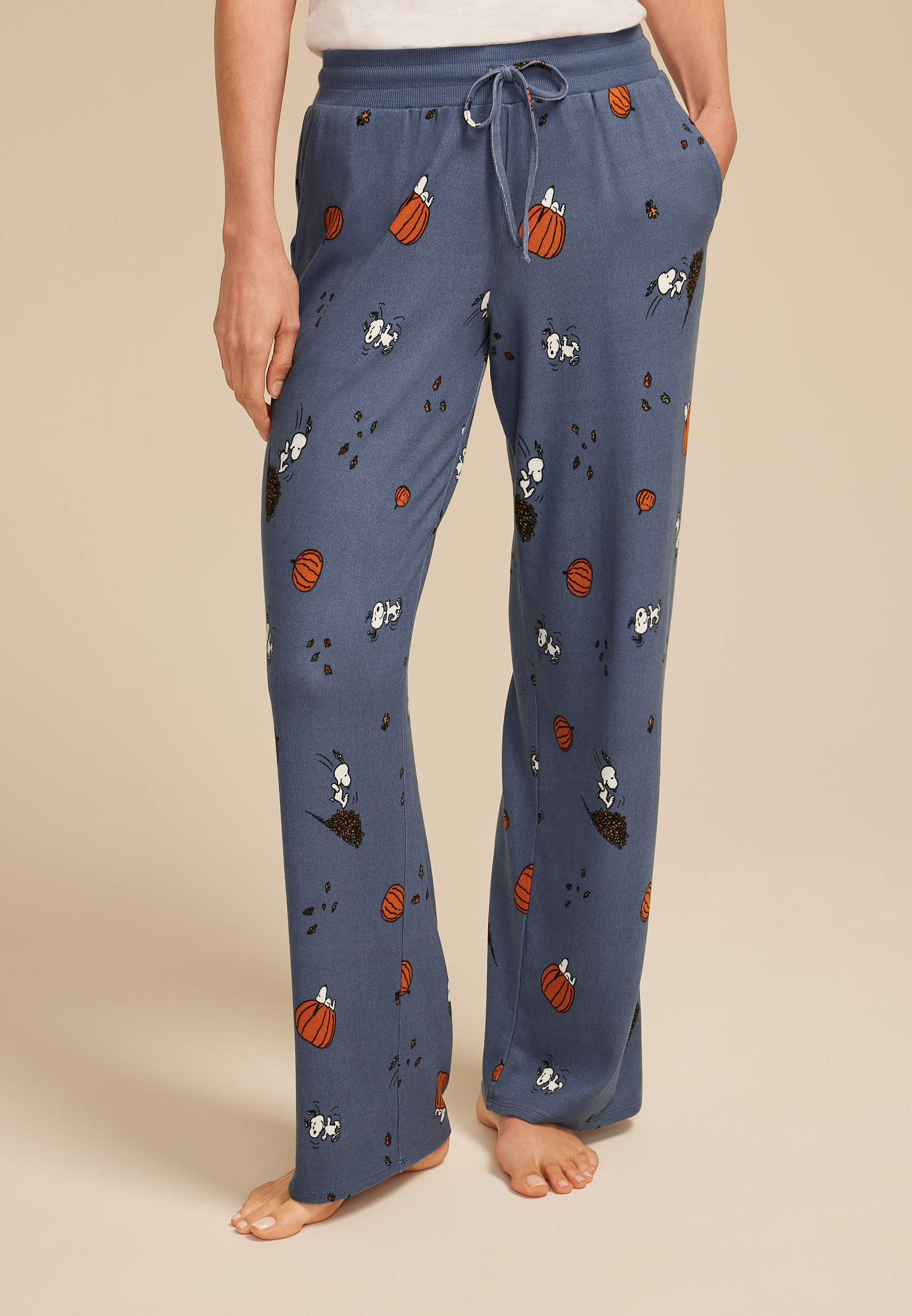 Snoopy Fall Wide Leg Pajama Pants