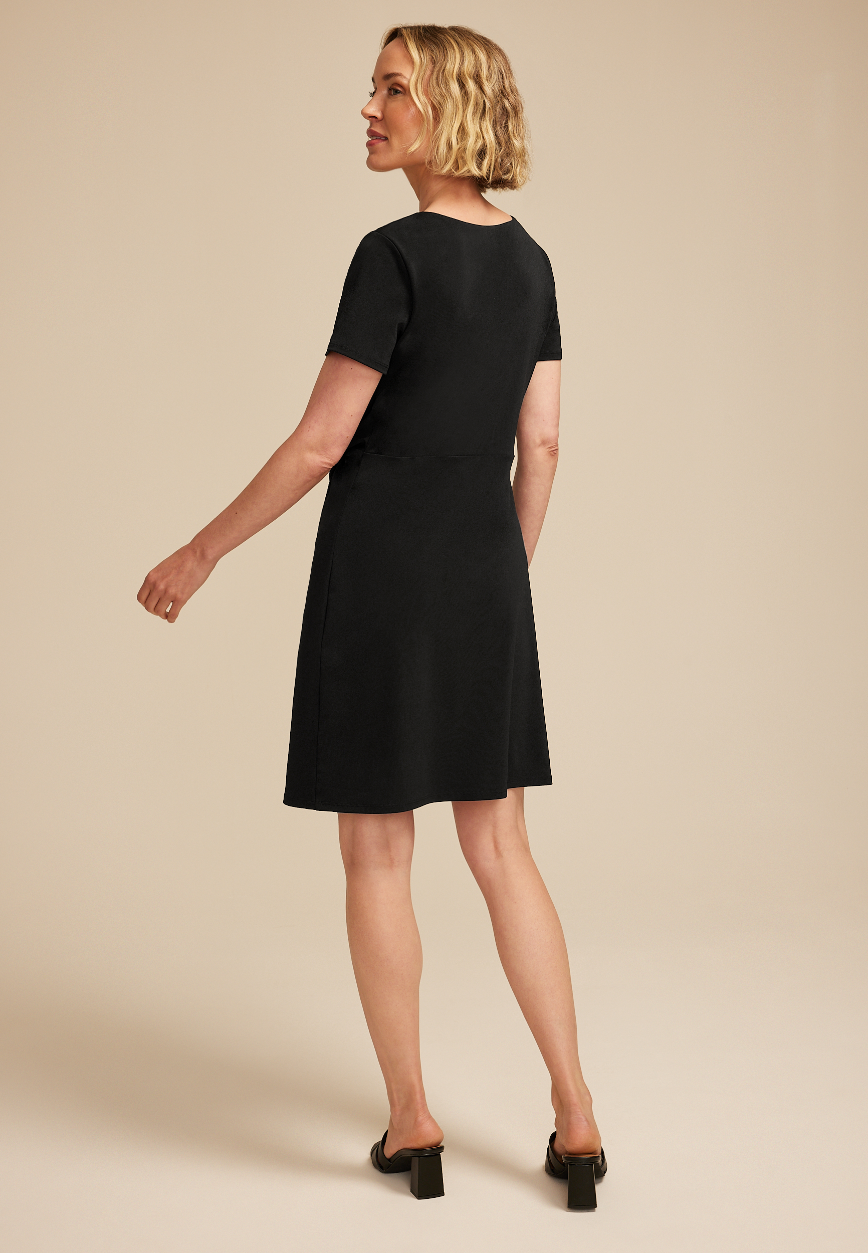 24/7 Side Knot Short Sleeve Mini Dress, C106, large