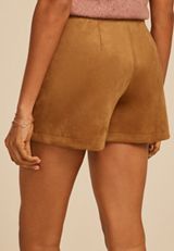 Faux  Suede Mini Wrap Skort, C2515, small