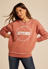 Autumn Relaxed Fit Sweatshirt, Rust, small
