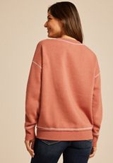 Autumn Relaxed Fit Sweatshirt, Rust, small