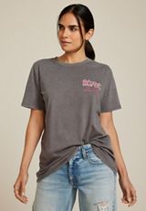 ACDC Oversized Fit Graphic Tee, GRAY, small