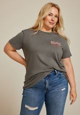 Plus Size ACDC Oversized Fit Graphic Tee, C829, small