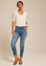 m jeans by maurices&trade; Classic High Rise Tapered Jean, , small