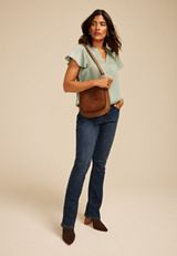 Atwood Flutter Sleeve Satin Blouse, C4610, small