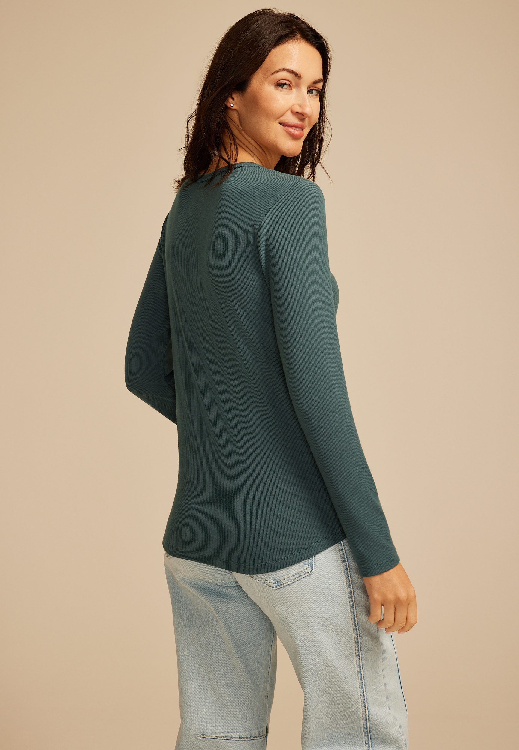 Heartland Henley Long Sleeve Tee, C974, large