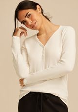 Heartland Heathered Henley Long Sleeve Tee, LIGHT OATMEAL HEATHER, small