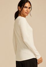 Heartland Heathered Henley Long Sleeve Tee, LIGHT OATMEAL HEATHER, small