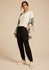 Heartland Heathered Henley Long Sleeve Tee, LIGHT OATMEAL HEATHER, small