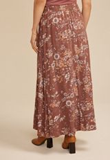 Floral High Rise Maxi Skirt, C8590, small