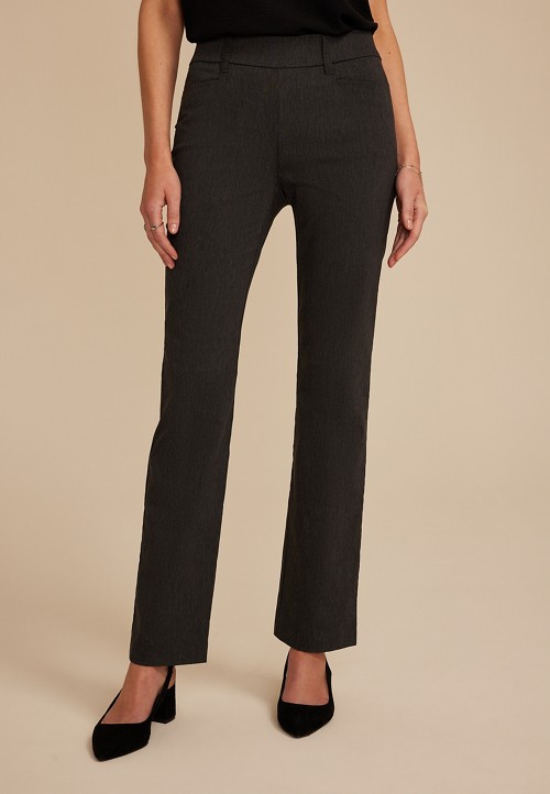 knee length dresses for ladies Roz & Ali Secret Agent Slight Bootcut Pants Navy / 14