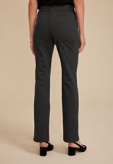 Heathered Bengaline Mid Rise Bootcut Pant, Charcoal Heather, small