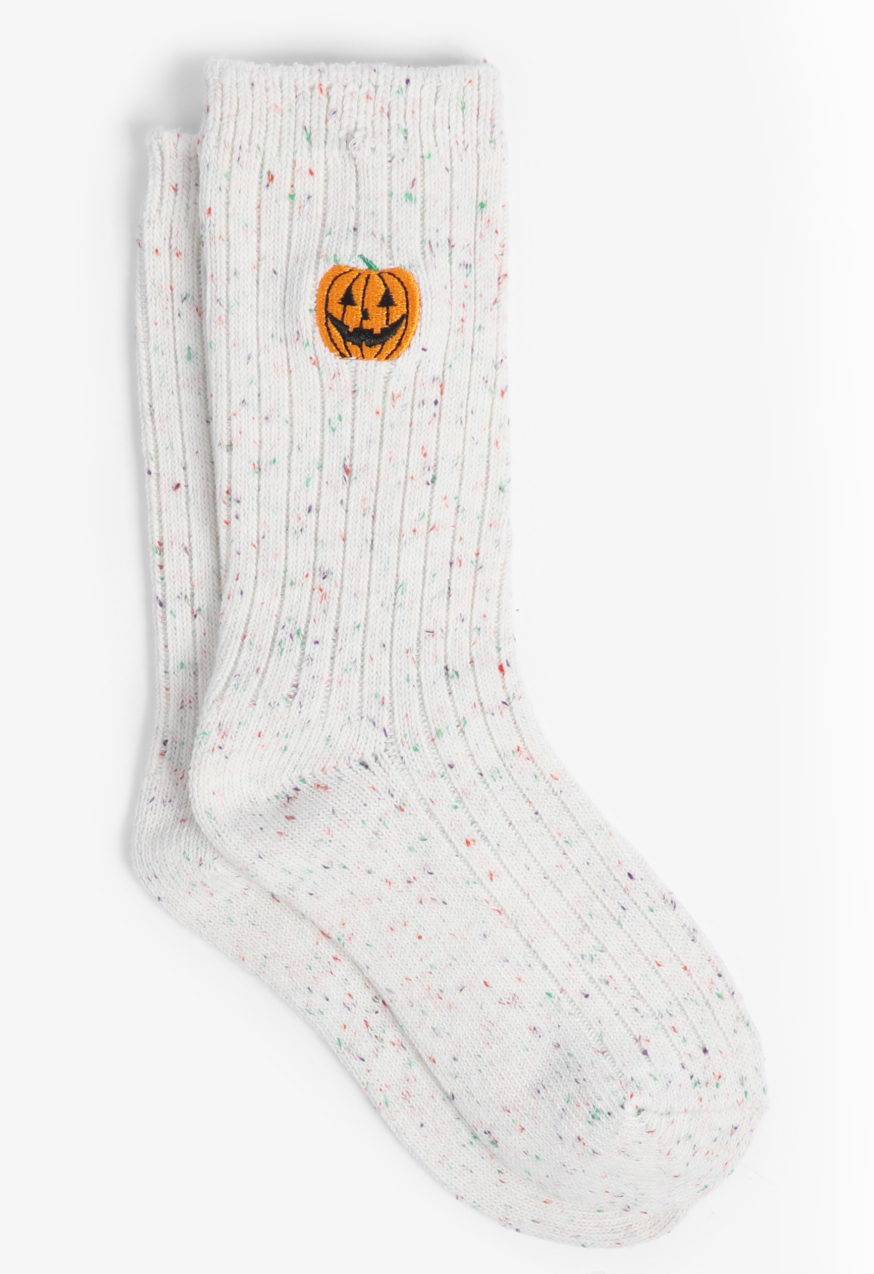 Pumpkin Speckled Crew Socks