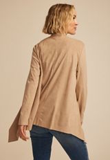 Faux Suede Waterfall Cardigan, C210, small