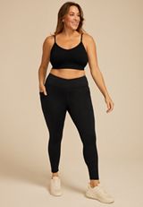 Plus Size Smooth Crossover High Rise Legging, C106, small