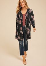 Hacci Printed Cardigan, C1756, small