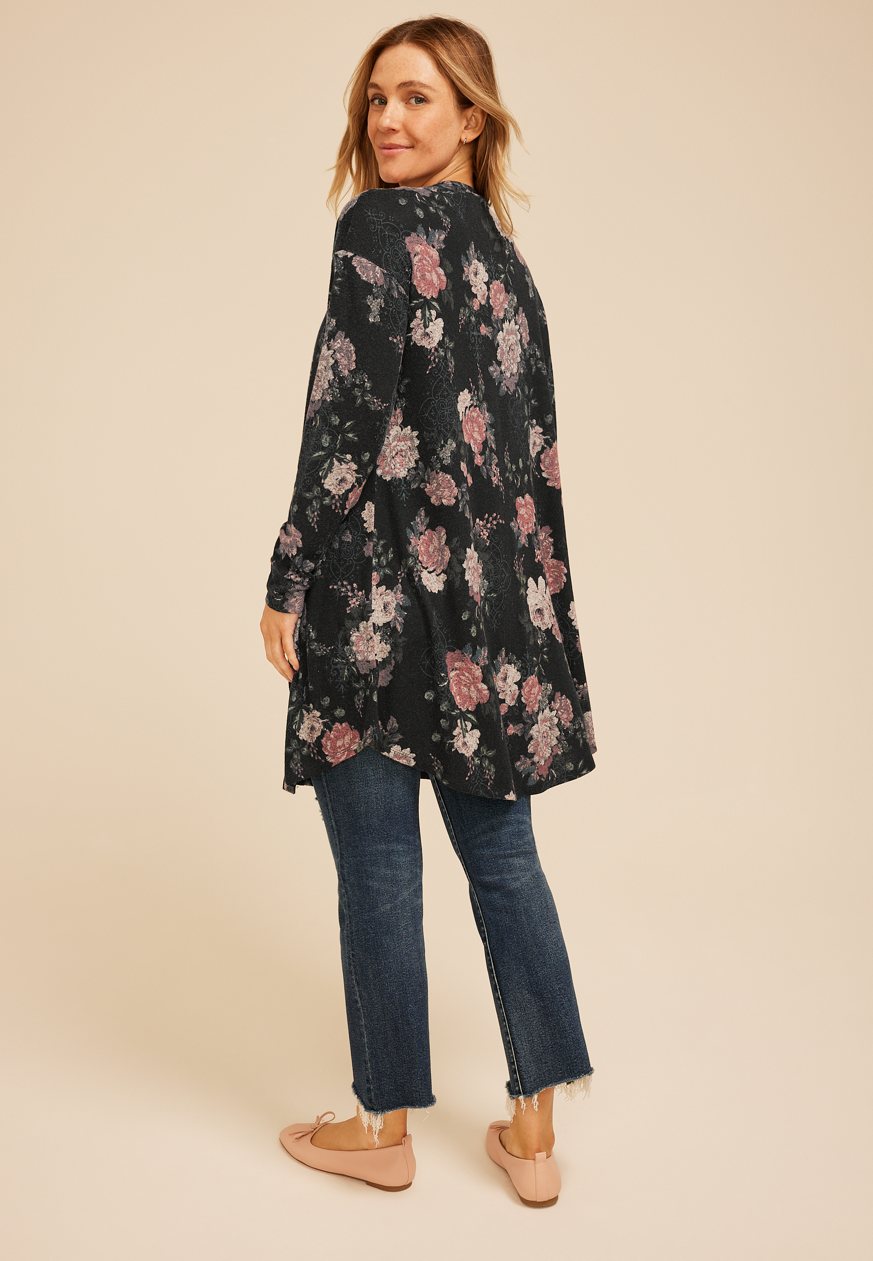 Hacci Printed Cardigan, C1756, large