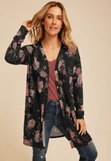 Hacci Printed Cardigan, C1756, small