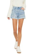 KanCan&trade; High Rise Rigid Paisley Fray Hem 3in Short, C2806, small