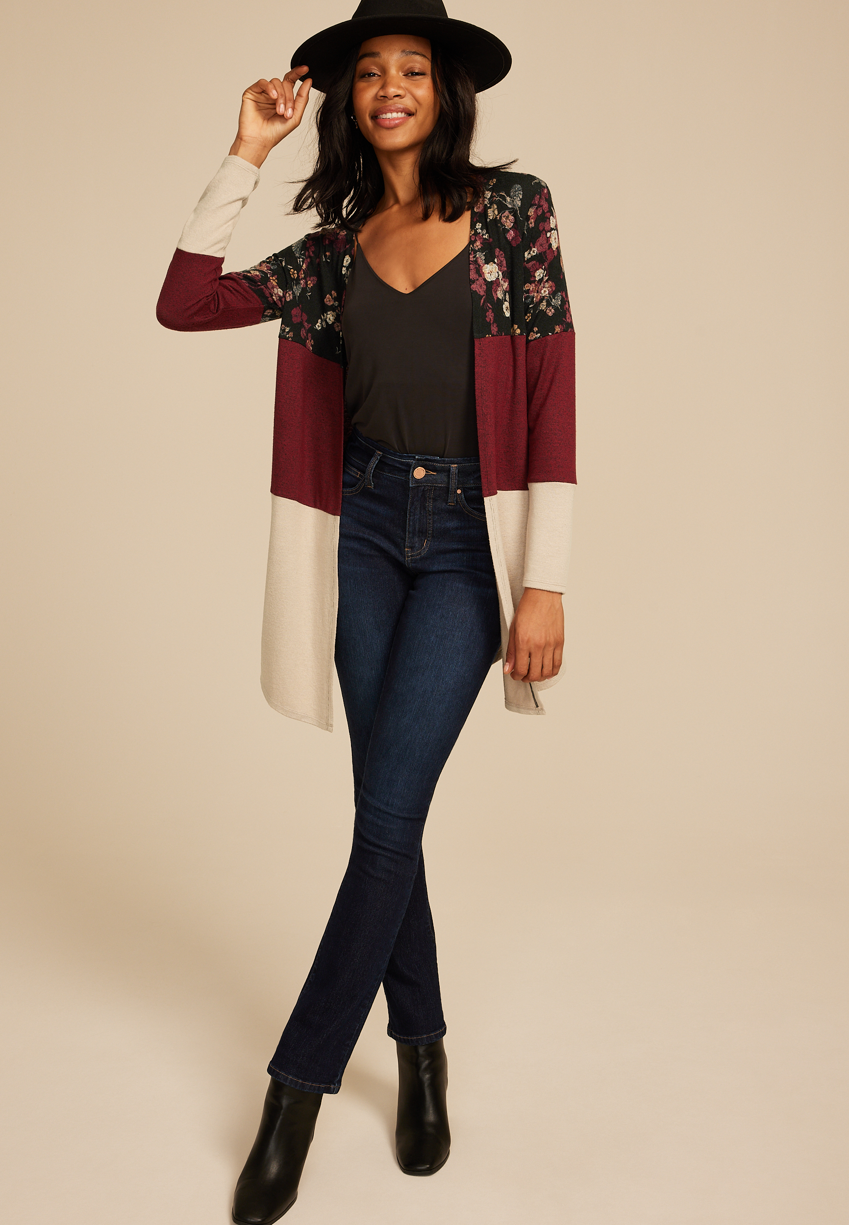 Hacci Colorblock Cardigan, C1756, large