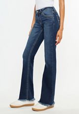 KanCan&trade; Curvy Mid Rise Frayed Hem Bootcut Jean, C258, small