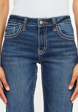 KanCan&trade; Curvy Mid Rise Frayed Hem Bootcut Jean, C258, small