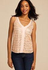 Studio Y Sequin V Neck Tank Top, , small
