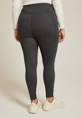 Plus Herringbone High Rise Pocket Luxe Legging, GRAY COMBO, small