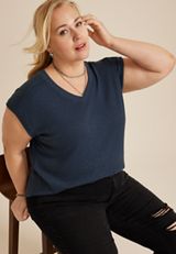 Plus Size 24/7 Berkley V Neck Tee, C1505, small