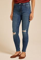 edgely™ Dark High Rise Ripped Cheeky Super Skinny Jean, C258, small