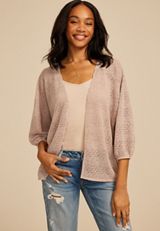 Crochet Blouson Sleeve Kimono, C5341, small