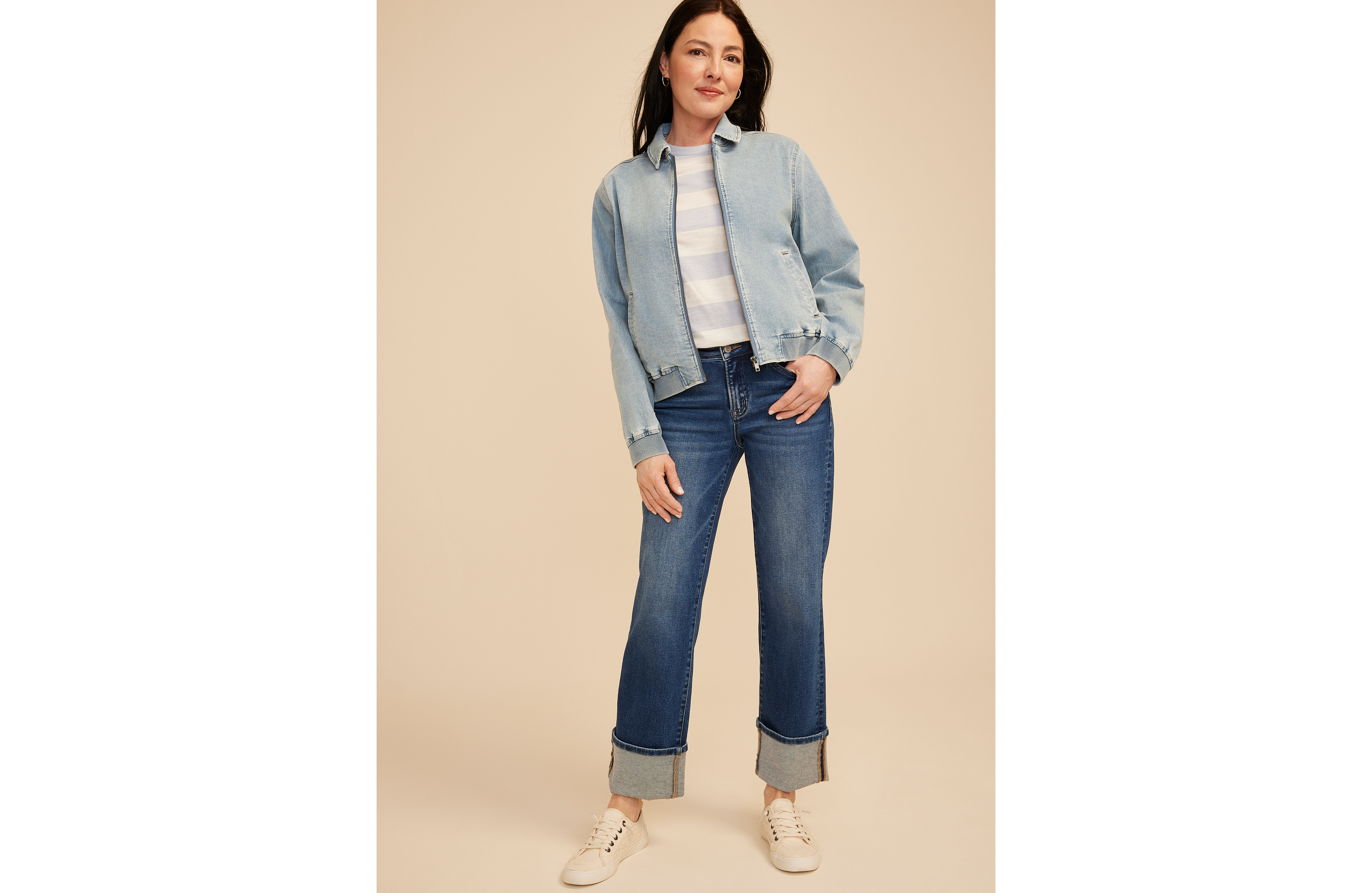 Light Denim Bomber Jacket