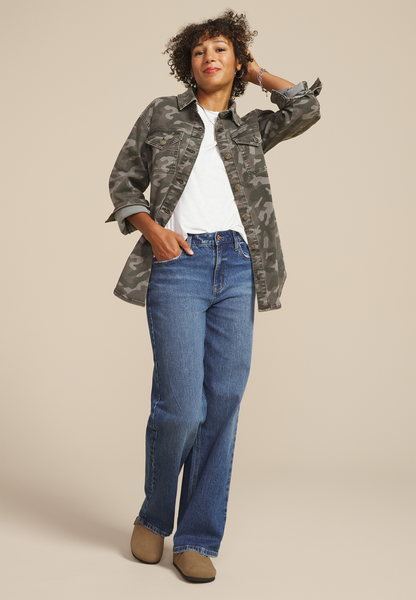 Camo Shacket, C7604, large