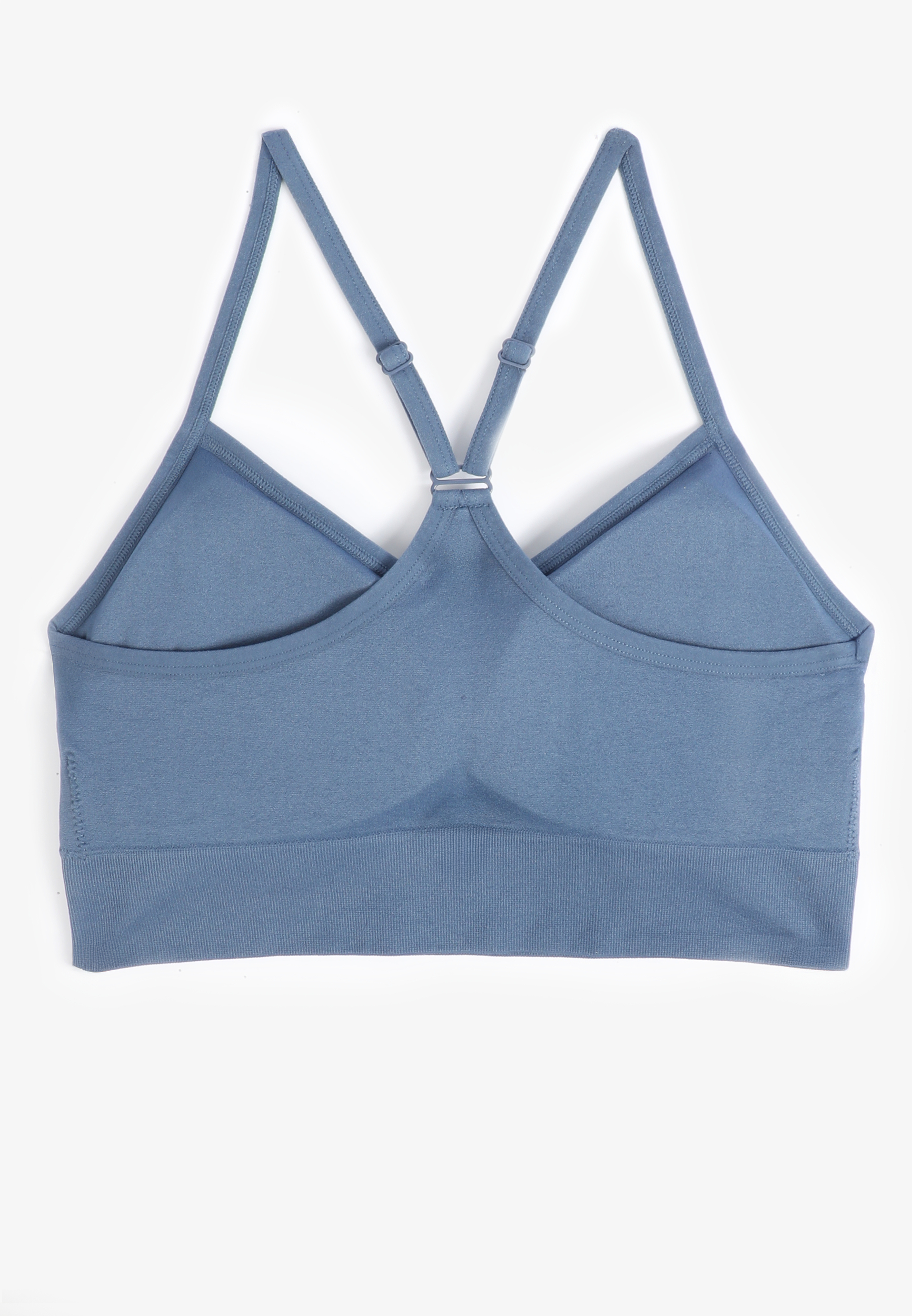 True Stretch Smooth Simple Strap Bralette, BIJOU BLUE, large